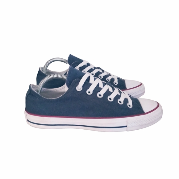 Converse All Stars Chuck Taylor Blue Canvas Low Top Unisex Sneakers W9 M7 - Picture 2 of 8